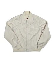 Old School Vintage Style OG Lowrider Derby White Jacket  Large