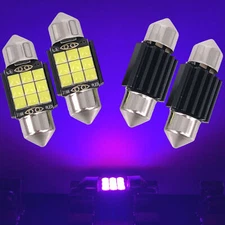 4X 31mm DE3175 LED Interior Map Dome Trunk Light Upgraded 3030 SMD Festoon Bulbs