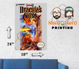 Castlevania 3 Dracula's Curse NES Box Art Wall Poster Multiple Sizes 11x17-24x36