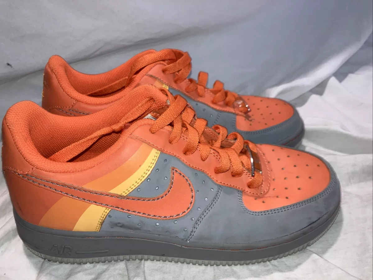 Nike Air Force 1 Low Stealth Orange And Gray 9 27 07 314192 081