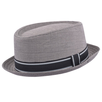 Pork Pie 30er 40er retro Rockabilly Trilby Hut ungefüttert kariert