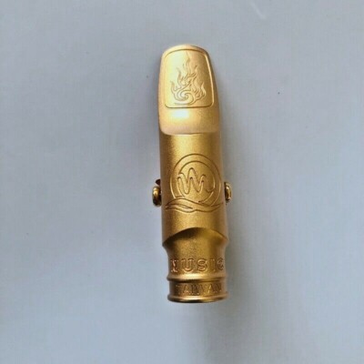 Gold Plated Copper Alto Saxophone Mouthpiece Durga Shape # 6-8 w/Ligature US