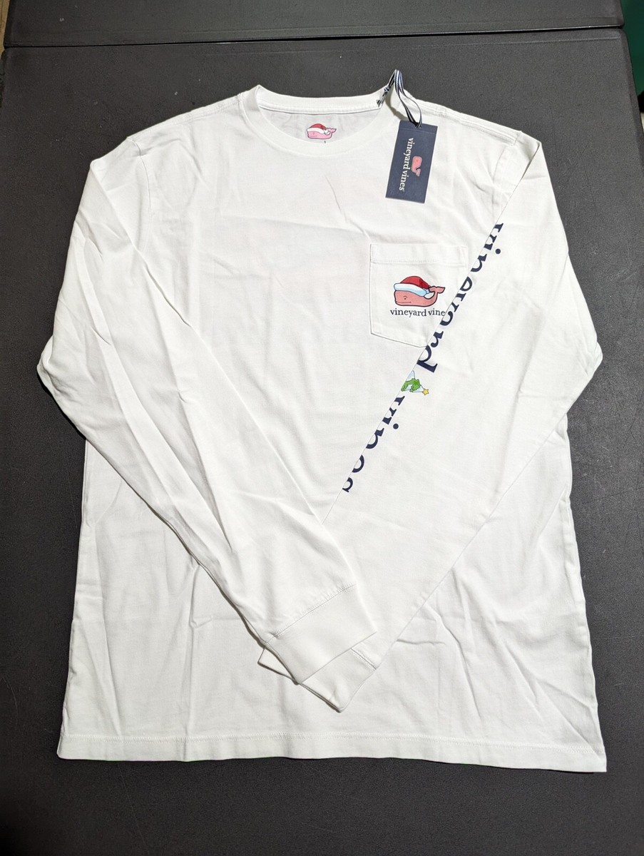 T-shirt Manches Longues Vineyard Vines - Happy Holidays Labrador - Taille M, Homme