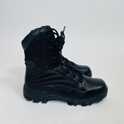 Bates ZR-8 E02068 Side Zip Black Tactical Work Boots Shoes Size 7