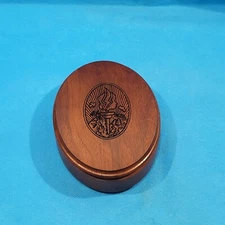 Vintage Torch Wood Trinket Dish