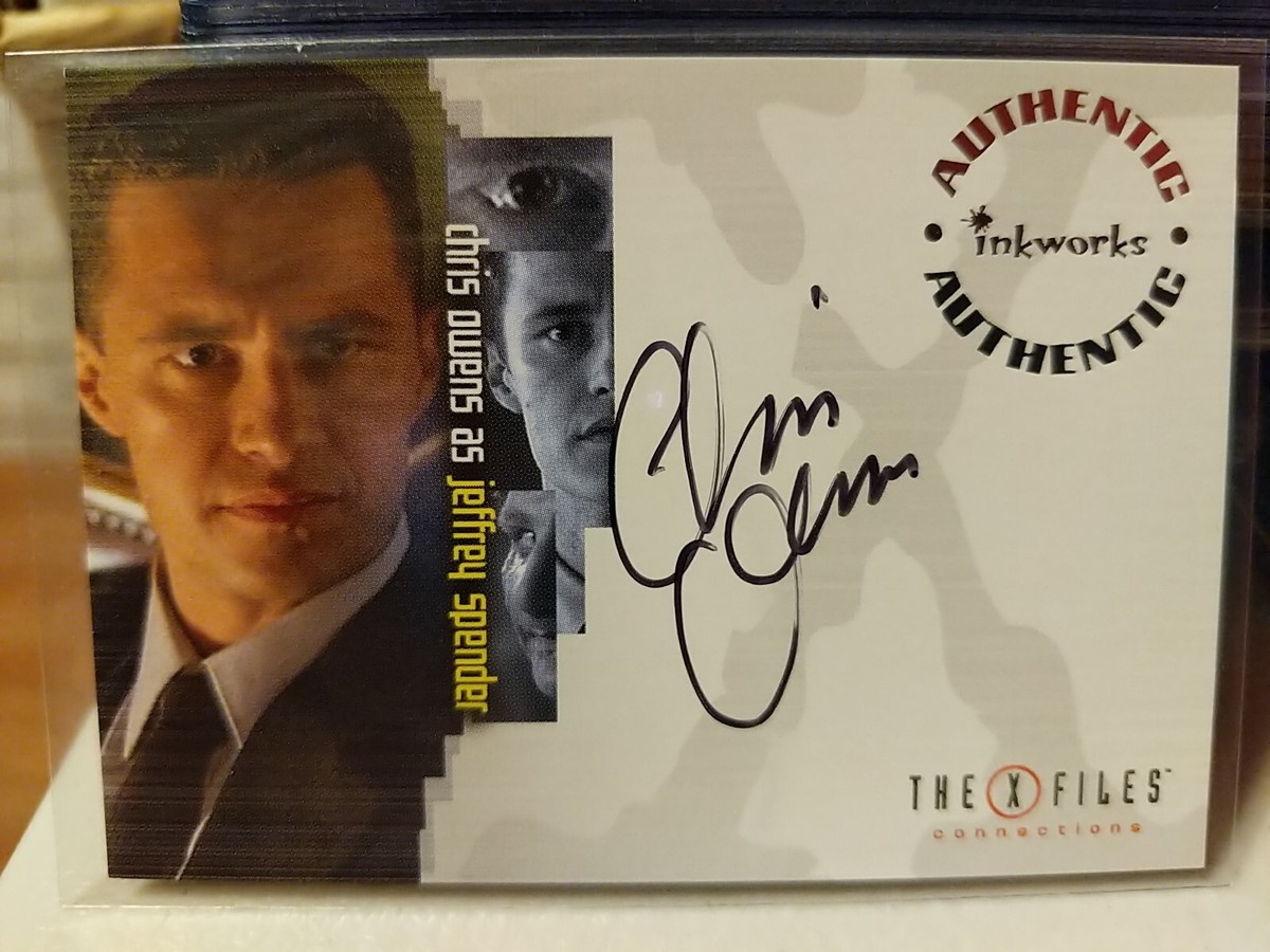元テンプテーションズのケンドリックスとエドワーズ直筆サイン入りパンフレット The X-Files Connections Chris Owens as Jeffrey Spender A5