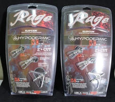 Rage Hypodermic No Collar 100 Grain Expandable Broadhead (2) Packs Free Shipping