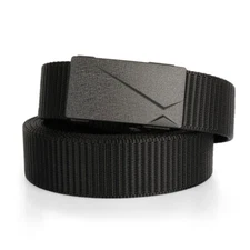Plus Size 120 To 190cm Men Black Automatic Ratchet Buckle Slide Belt