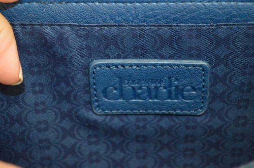 Womens CHARMING CHARLIES Navy Blue Silver Studded Clutch Handbag NEW - Picture 5 of 6