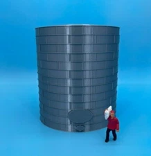 TALL FUEL TANK or OIL TANK - O Scale 1:48 - 8 Sizes AVAILABLE!  Metallic Silver
