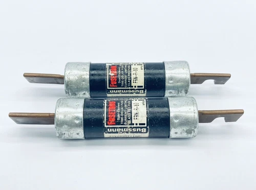 LOT OF 2 EATON BUSSMANN FRN-R-80 DUAL-ELEMENT TIME DELAY FUSE 80A 250VAC 125VDC
