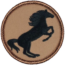 Black Stallion Patrol Patch - 2" Round Embroidered Patch