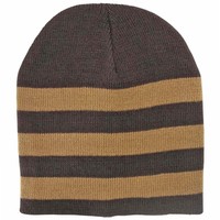Tight Fitting Striped Knit Beanie Cap Hat Tight Fitting Striped Knit Beanie Cap Hat