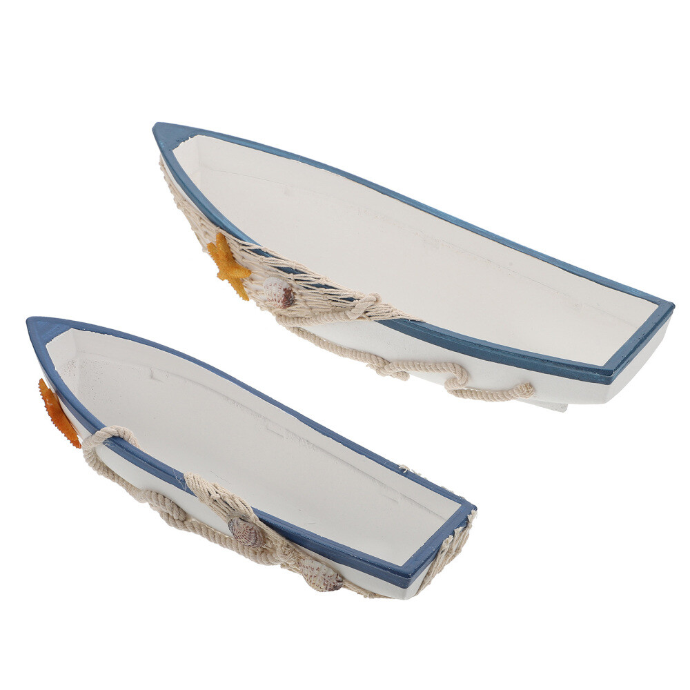 2 Pcs Sail Boat Decor Ship Ornaments Model Decoration Child