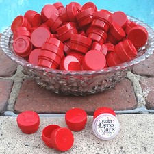 50 .25oz Mini RED JARS Pot posh Makeup Container  3301 Meds 1/4oz USA DecoJars
