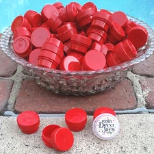 50 .25oz  Mini RED JARS Pot posh Makeup Container  #3301 Meds 1/4oz USA DecoJars