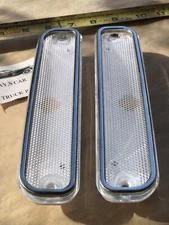 NEW REPLACEMENT SET 73 74 TO 80 CHEVROLET GMC TRUCK CLEAR SIDE MARKER LIGHT LENS