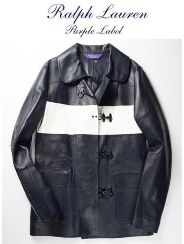New Ralph Lauren Purple Label Leather Jacket Mens Size M Navy Color ...
