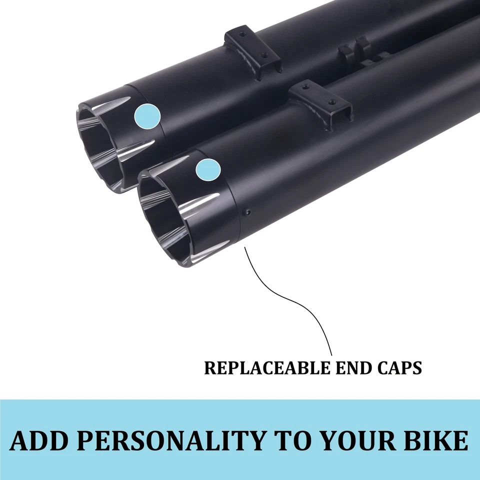 Tubo de escape silenciadores deslizables SAHRKROAD 4" para modelos parciales indios 2014-UP Foto 4 de 4