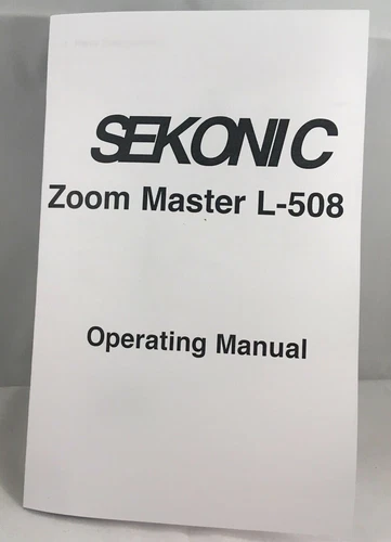 Sekonic Zoom Master L-508 Owner’s Operating Manual Instructions