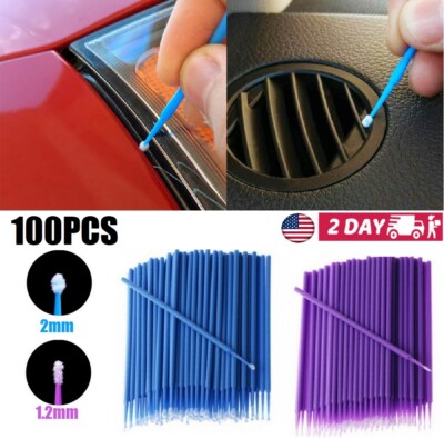 100pcs Mini Car Detailing Brush Washing Auto Cleaning Kit Touch Up Paint Tips US
