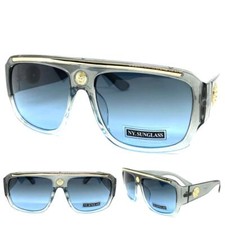 Men Classic Elegant Retro Hip Hop Rapper Party Club SUN GLASSES Large Gray Frame