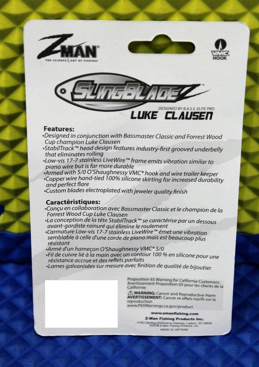 Z-MAN SlingBladeZ Double Willow 1/2 OZ WW SBW12 Series CHOOSE YOUR