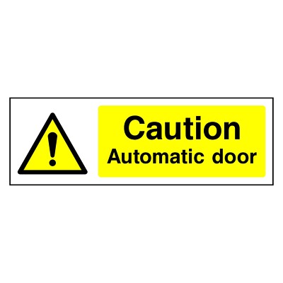 Achtung Automatik Türschild oder Aufkleber | GENE0010