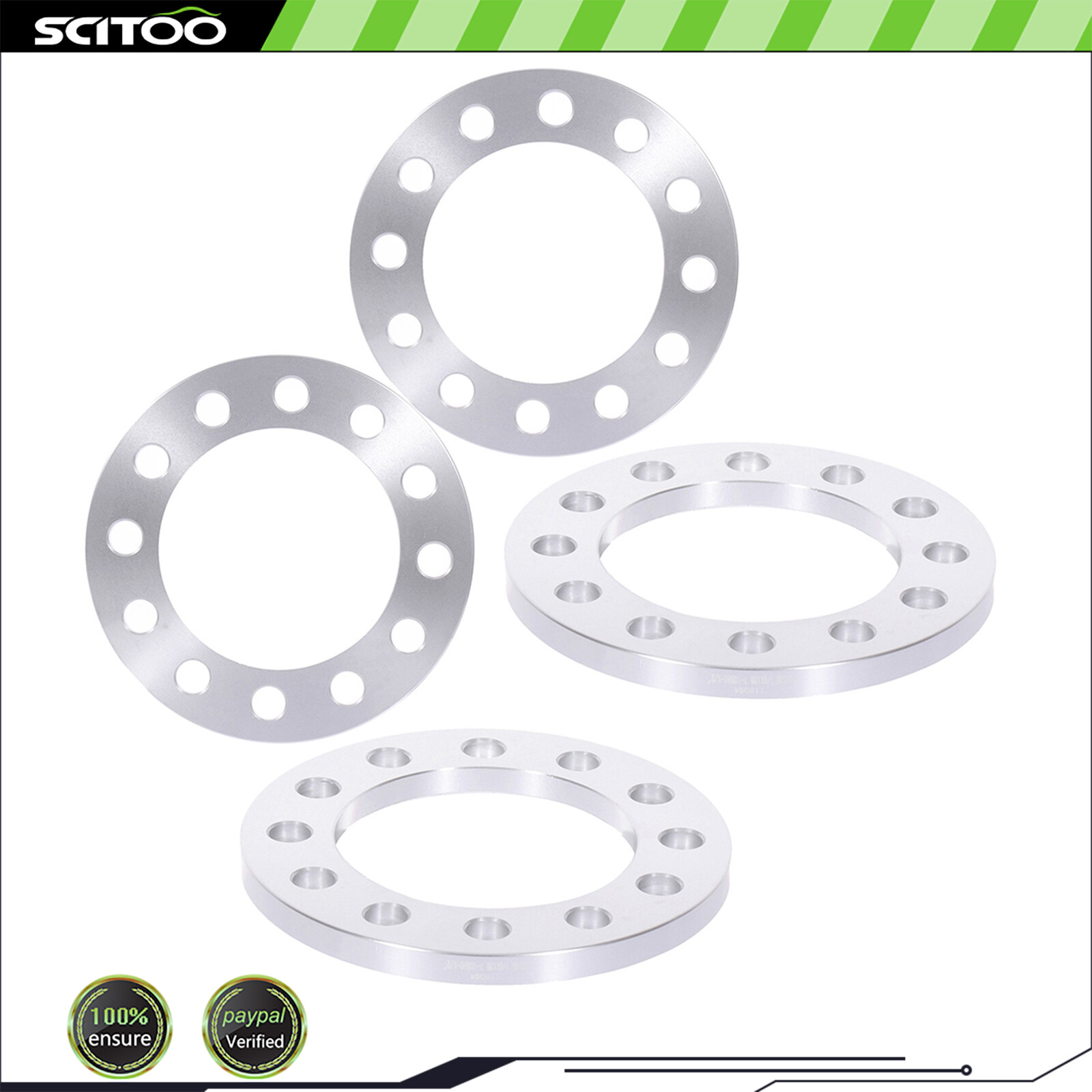 Scitoo 1.5 Inch Wheel Spacers (4Pcs) – 6x5.5 Bolt Pattern – For Silverado, Sierra, Escalade