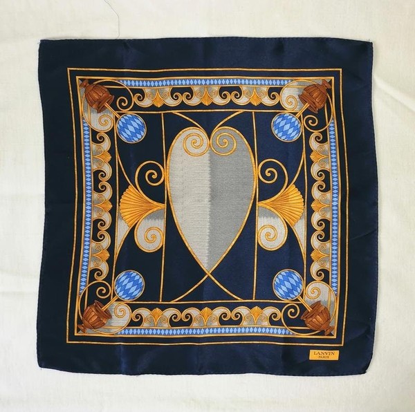 Women Lanvin Scarf Navy Silk One size