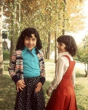 Leila Pahlavi classmate garden "Imperial Private School" Tehra- 1970s Old Photo