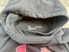Under Armour Girls Youth Medium Black And Hot Pink Hooded Pull Over Sweatshirt — photo 2