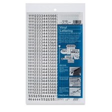 Chartpak Self-Adhesive Vinyl Numbers, 3 Inches High, Red, 10 per Pack 01172