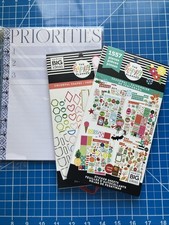 Happy Planner Bundle, 2 Used Sticker Books, One New Refill Pack