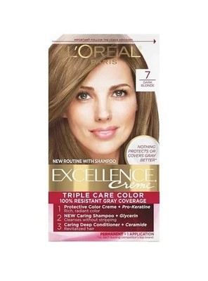 L'Oreal Paris Excellence Creme Permanent Triple Care Hair Color #7 Dark Blonde
