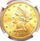 1901 Liberty Gold Eagle $10 Coin - Certified NGC MS66+ Plus Grade - $8,500 Value