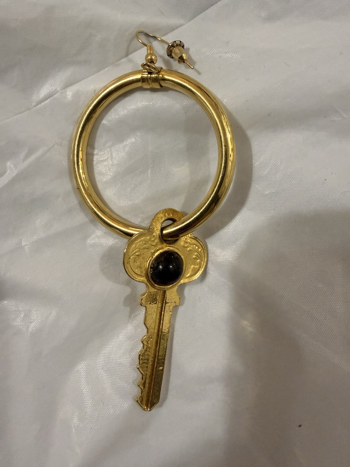 Key Earrings Dangle Cute Unique Design - image 1