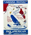 VINTAGE PAN AMERICAN PORCELAIN SIGN PAN AM AVIATION AIRPLANE HANGAR AIRPORT