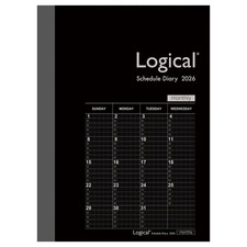 Nakabayashi Logical Diary 2026 Monthly Notebook Type B / A6 / Black