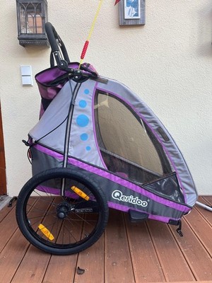 Queridoo Kinderfahrradanhänger Lila