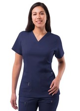 Adar Pro Scrubs for Women - Elevated V-Neck Scrub Top Medium Navy