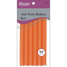 Annie Soft Twist Rollers 5/8 Orange 6 PK 12 Packs
