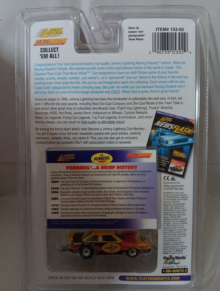 Big Mac Race Car 1999 Johnny Lightning Racing Dreams Eateries Series 1 ...