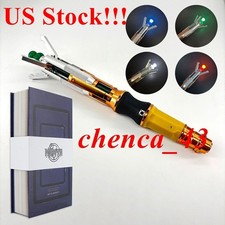 US Now Doctor Who 11th Metal Sonic Screwdriver LED Light Cosplay Prop Replica