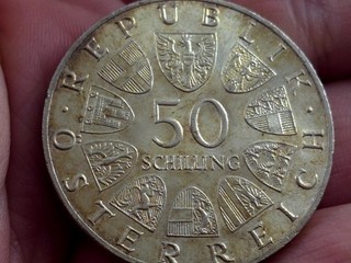 50 Schilling Silbermünze 1967 100 Jahre Donauwalzer 900 Silber Österreich