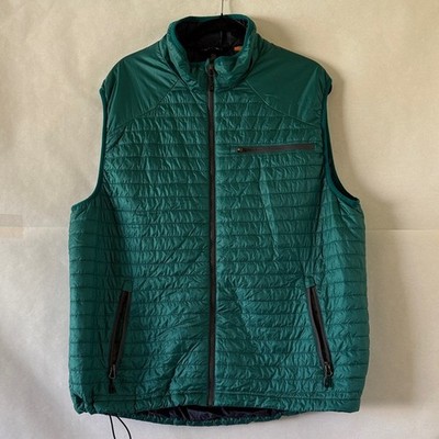 Orvis Trout Bum PrimaLoft Puffer Vest Men s Size XL Teal Nylon Full Zip Outdoor