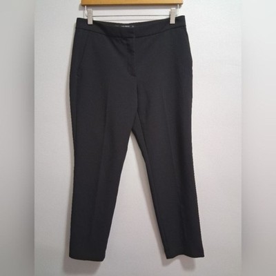 Zara Basic Collection Black Straight Leg Ankle Trousers Dress Career Pants Small