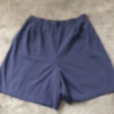 Women s Size XL Culotte Shorts Blue Polyester Rayon Elastic Waist. 38 Length 22