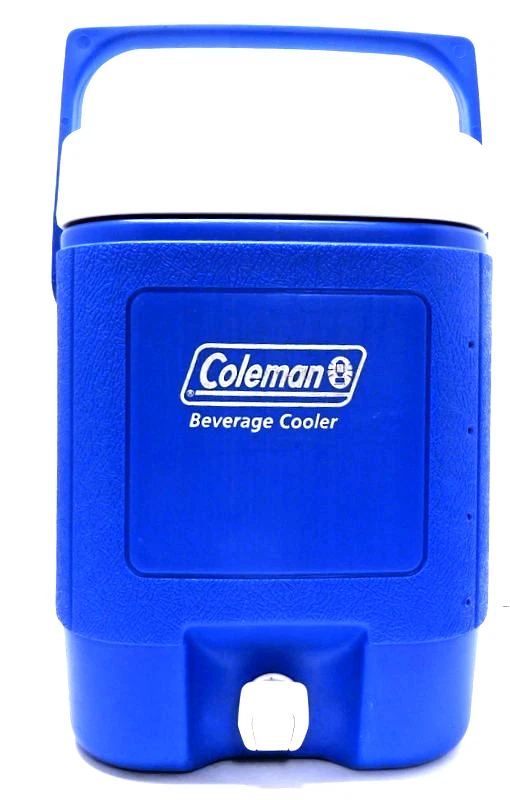 Coleman 5656 square water jug & beverage cooler, handle, pour spout, lid