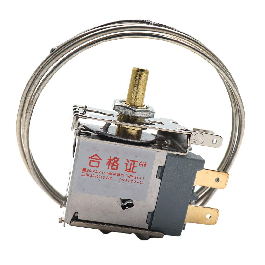 Refrigerator Temp Control Freezer Temperature Control Thermostat 2 Pin with Nut 